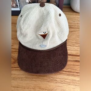 Two-Tone Corduroy Cap with Espresso Martini Embroidery